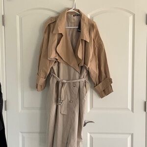 Nasty Gal Back to Mac oversized belted trench coat. Size 12. NWT